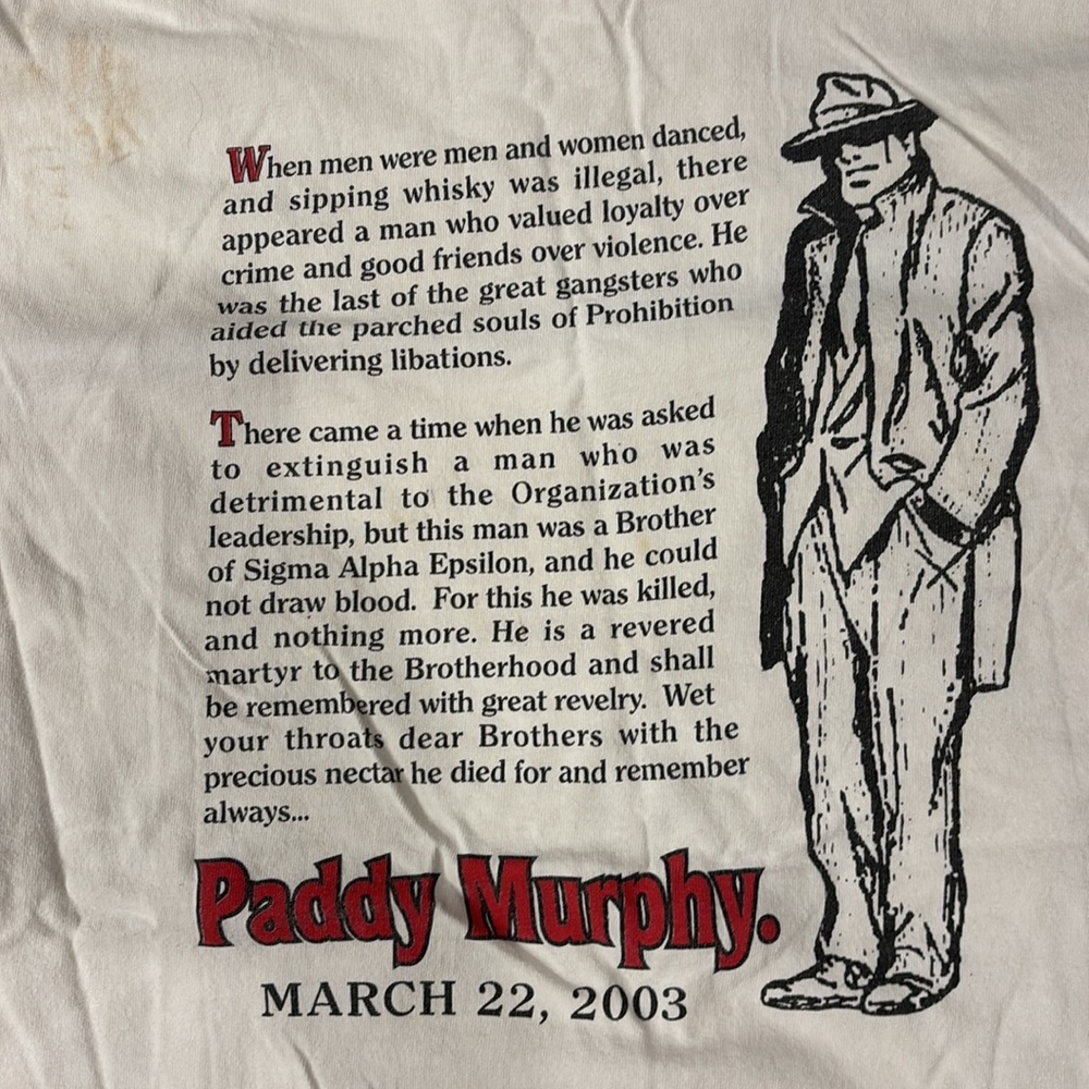 SAE TN Nu Paddy Murphy 2003 Vintage Shirt Large